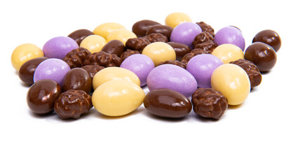 chocolate covered nut isolated
