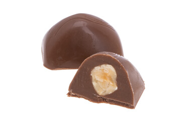 chocolate candies isolated