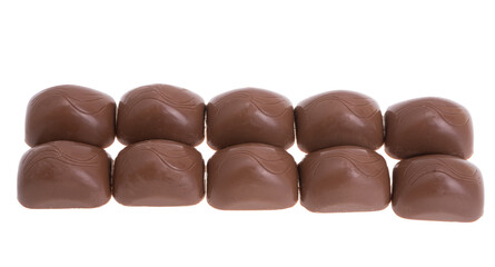 chocolate candies isolated