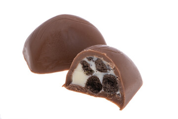 chocolate candies isolated