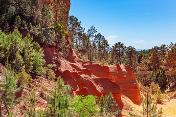 Natural ocher lit by the midday sun.
