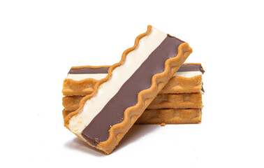 cookies with dark and white chocolate isolated