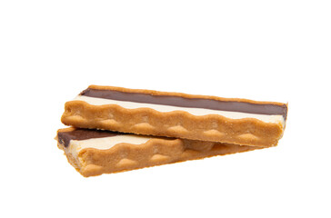 cookies with dark and white chocolate isolated