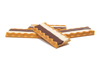 cookies with dark and white chocolate isolated