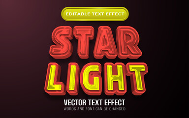 Star light text effect film themed
