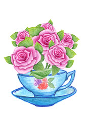 Watercolor flower bouquets spring .Flowers watercolor illustration. Manual composition. Mother's Day, wedding,  Pastel colors. Spring. Summer.