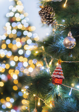 Christmas decoration with bokeh.