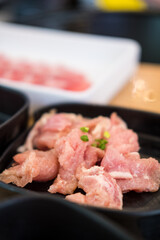 Fresh chicken for shabu or Sukiyaki