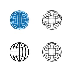 globe logo vector design template