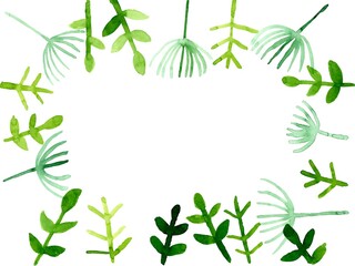 水彩ボタニカルフレーム