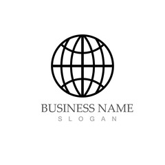 globe logo vector design template