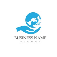 globe logo vector design template