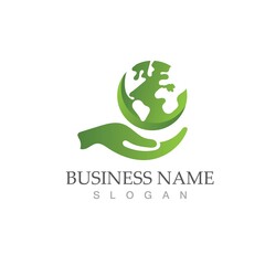 globe logo vector design template