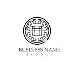 globe logo vector design template