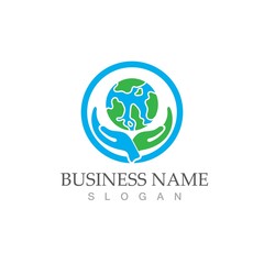 globe logo vector design template