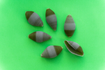 Green paste laid out on a green background in the form of a sheet