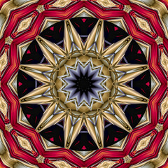 3d effect - abstract dodecagon fractal graphic