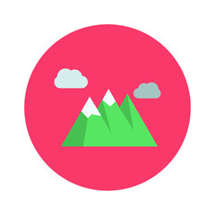 Mountain Vector icon which is suitable for commercial work and easily modify or edit it

