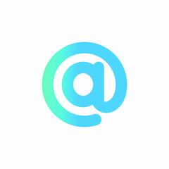 The At Sign Isolated Vector