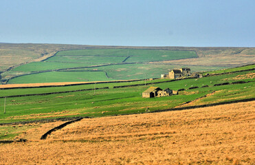 Fototapeta na wymiar A Pennine Hill Farm Near Hebden Bridge, West Yorkshire