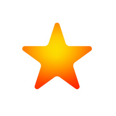 Yellow star vector icon. Star with 5 points simple vector illustration.
