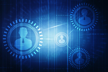Business Network Concept Background, Social Networks and interaction concept, Digital Abstract Technology background, Social connection and networking background