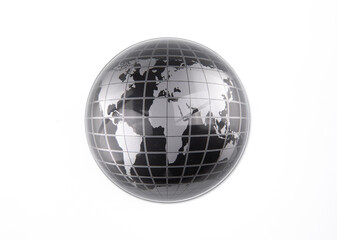 globe, world map isolated on white background