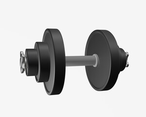 Sports equipment. Dumbbells isolated on white. 3d render