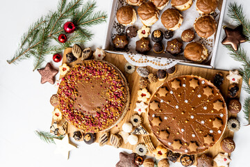 christmas cookie cake platter chocolate
holiday feast sweet dessert nibbling