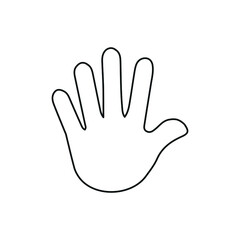 Hand line icon vector