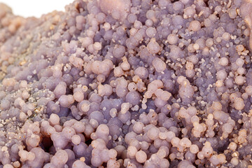 Macro stone cobalt calcite mineral on white background