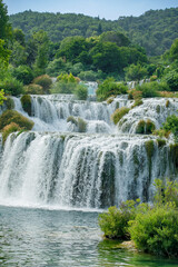 Fototapeta premium Skradiski Buk Waterfalls, Krka National Park, Croatia