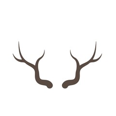 Deer horn element  ilustration icon vector design