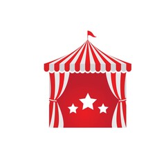 Circus tent Vector illustration design template