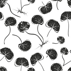 Gotu kola. Seamless pattern.