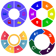 Business infographics. Set of pie chart	