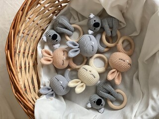 basket with accessories