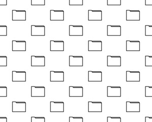 File folder pattern repeat seamless in black color for any design. Vector geometric illustration