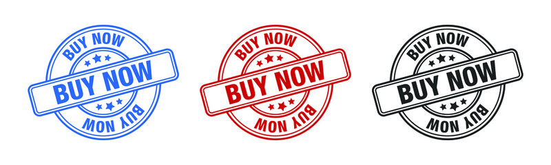 Buy Now - Stamp, Imprint, Seal Template. Grunge Effect. Vector Stock Illustration. Set