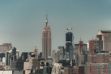 Fototapeta na wymiar New York City street photo with buildings during clear day