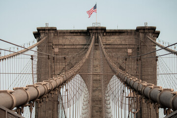 Fototapeta premium New York City street photo with buildings during clear day