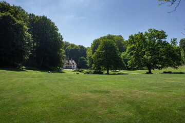 Denmark stock photo with clear skies, greenery and nature