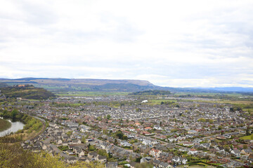 Fototapeta na wymiar view of stirling from the wallace monument