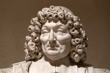 Noble french man marble bust statue Pierre Seguier