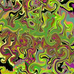 Abstract Green & Everything Fractal Chaos - this gorgeous design has all the cool colors and will stick to you like glue. Or maybe wet paint since it looks like that??