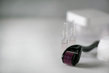 dermaroller with ampoules for mesotherapy
