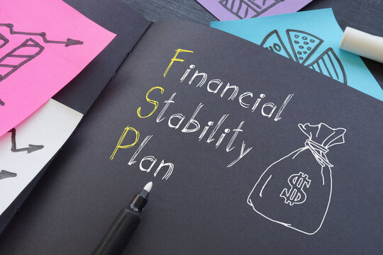 Financial Stability Plan FSP is shown on the business photo using the text