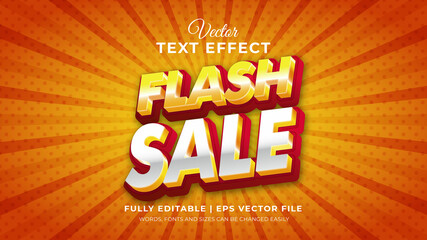 Modern 3d flash sale banner -Editable text effect