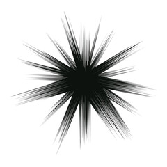 vector abstract radial burst. black star explosion