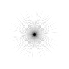vector abstract radial burst. black star explosion